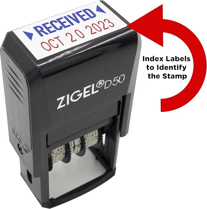 ZIGEL D50 Date Stamp with Your Custom Text - Image 5
