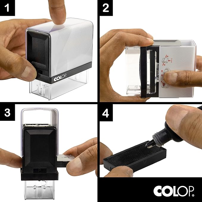COLOP Large Size Self Inking Custom Text Stamp - Image 6