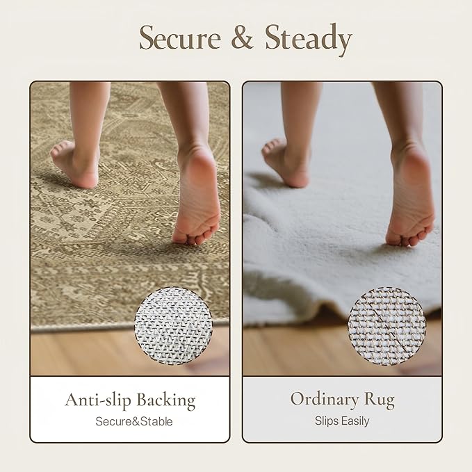 GENIMO Runner Rug 2x10 Non Slip Machine Washable Hallway Runner Rug, Low Pile - Image 6