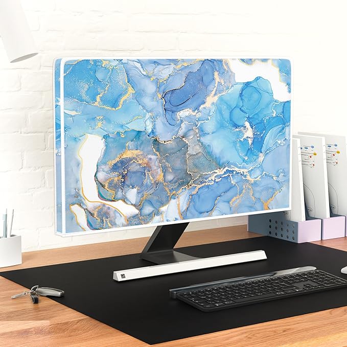 Baocicco Baby Blue Gold Marble Waterproof Screen TV Cover 70 Inch Modern - Image 6