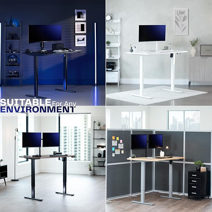 VIVO Electric 71 x 36 in Rustic Standing Desk, Memory Height Adjustment - Image 8