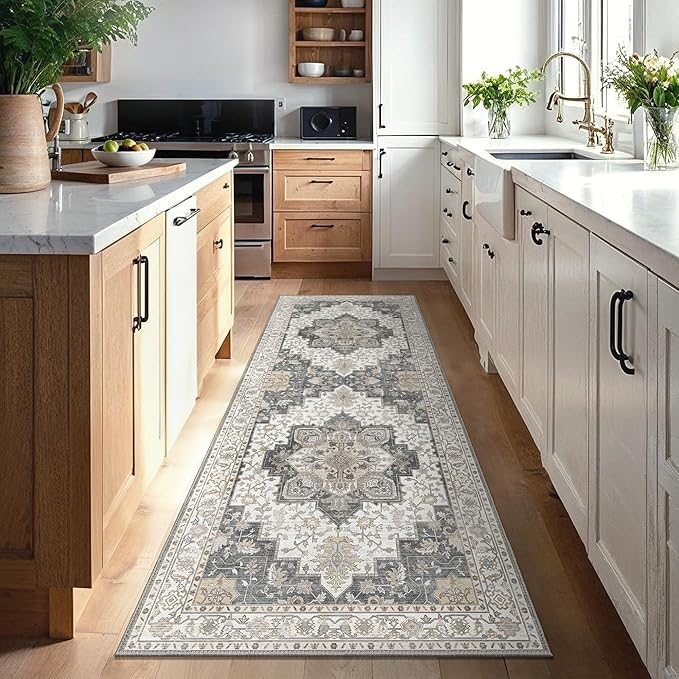 GENIMO 2'6''x10 Runner Rugs for Hallway, Machine Washable Non Slip Vintage Rugs - Image 4