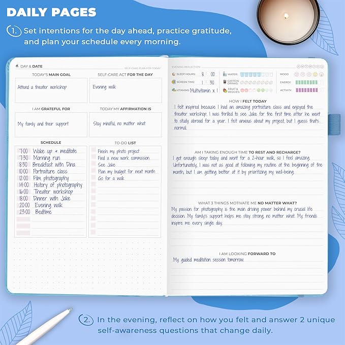 Clever Fox Self-Care Journal – Daily Reflection Notebook – Mental Health & - Image 4