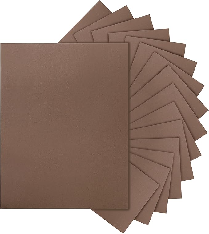 Silunkia 100 Sheets Coffee Color Cardstock 8.5 x 11 Scrapbooking Paper by Silunkia