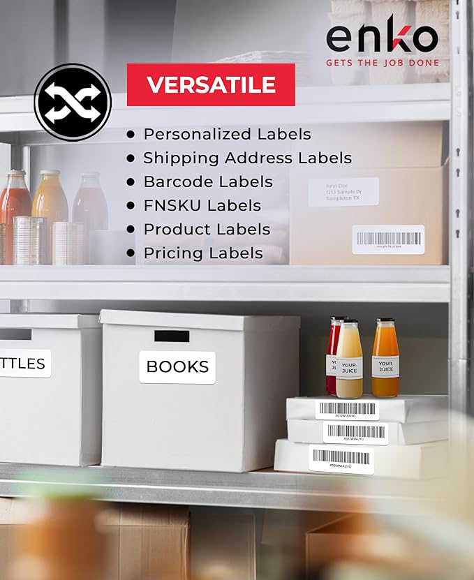 enKo 4" x 2" Labels for Zebra Desktop Printers - Image 4