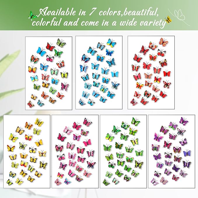 50Packs Butterfly Thumb Tacks Decorative Push Pins Cute Thumb Tacks Red Pushpins - Image 2