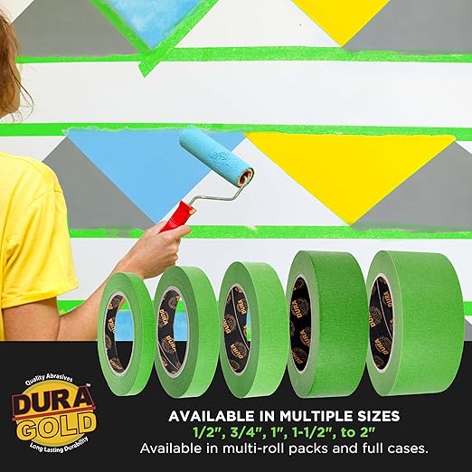 Dura-Gold Green Automotive Masking Tape 2 Inch, 2 Rolls - Image 7