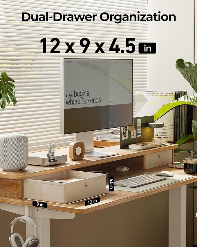 FEZIBO 40 x 24 Inch Height Adjustable Electric Standing Desk - Image 7