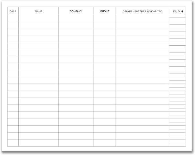 BookFactory Visitor Log Book/Visitors Register Sign-in Logbook - Image 3