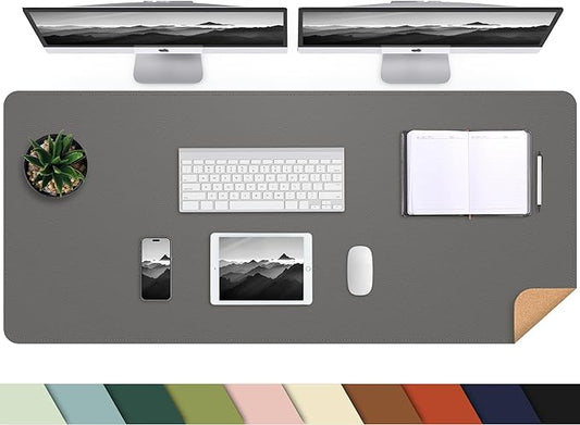 Leather Desk pad Protector, Large Desk mat by AFIING
