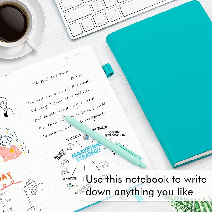 5 Pack Journal Notebook Bulk for School, Feela Hardcover Business Notebooks - Image 4