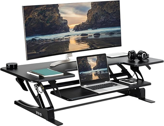 VIVO 48 inch Height Adjustable Large Stand Up Desk Converter, V Series by VIVO