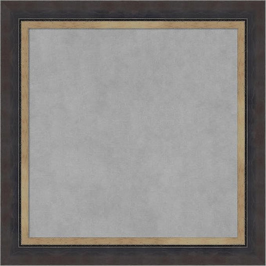Amanti Art Black Framed Magnetic Board 25x25 Medium Vision Board by AmantiArt
