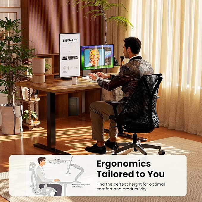 ErGear Electric 71 x 30 inch Standing Desk Workstation, Large Sit Stand up Desk - Image 8