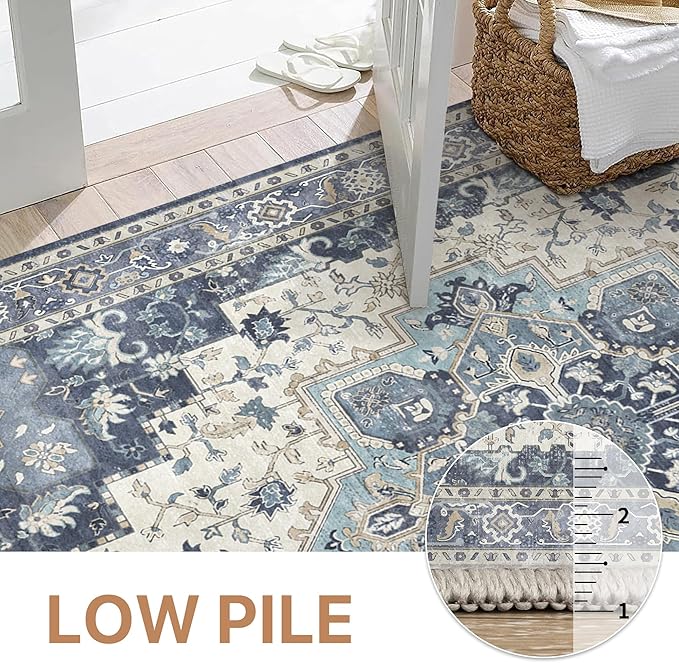 GENIMO 2x7 Runner Rugs for Hallway, Machine Washable Non Slip Vintage Rugs - Image 4