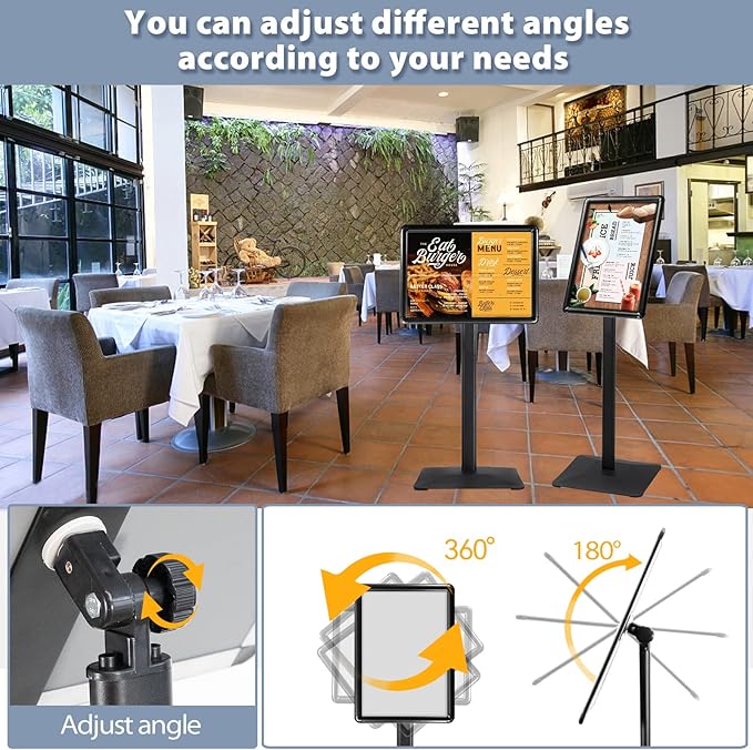 STANDNEE Heavy-duty Poster Stand Holder 11"x 17" Pedestal Floor Standing Sign - Image 9
