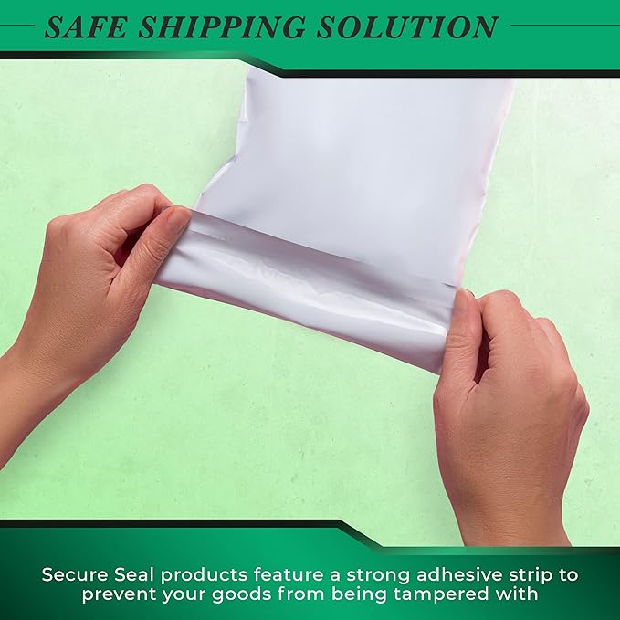 100 Pack of 9 x 12 White Poly Mailers - Image 6