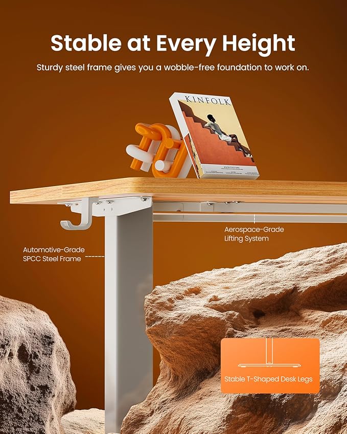 ErGear Electric Standing Desk, 44 x 24 Inches Height Adjustable Stand up Desk - Image 5