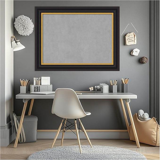Amanti Art Black Framed Magnetic Board 26x34 Medium Vision Board - Image 6