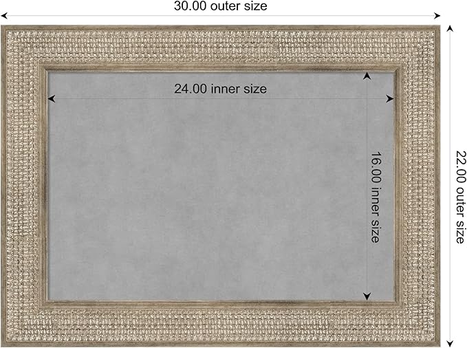 Amanti Art Silver Framed Magnetic Board 22x30 Medium Vision Board - Image 4