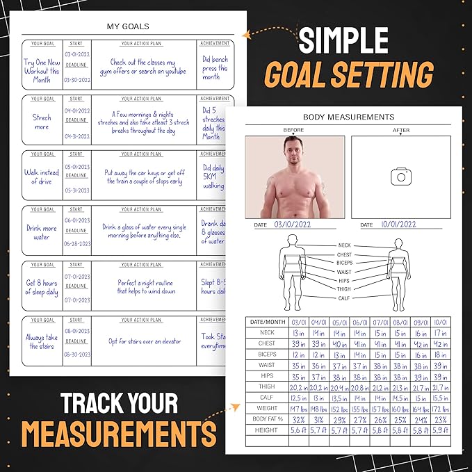 Nextnoid Hardcover Fitness Journal Workout Planner - Image 3