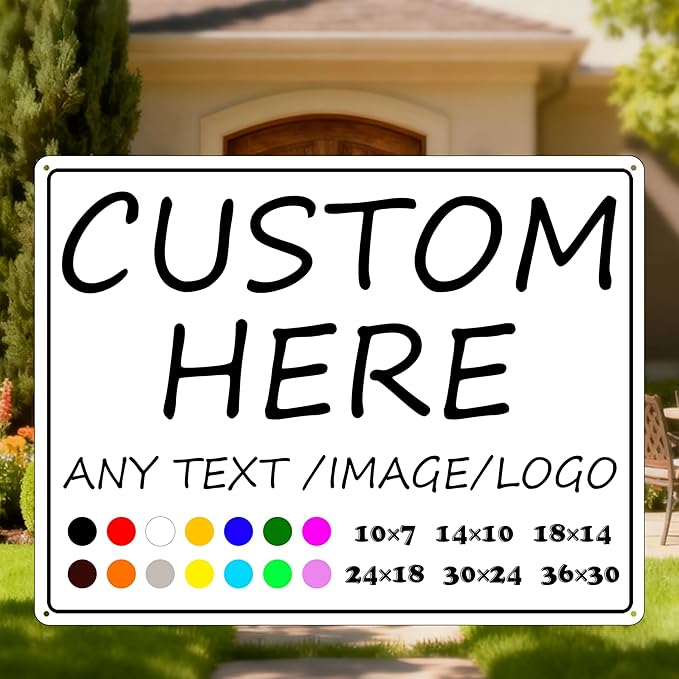 Custom Outdoor Decorative Signs-24×18inches-Personalized Aluminum Signs by HKSIGNS