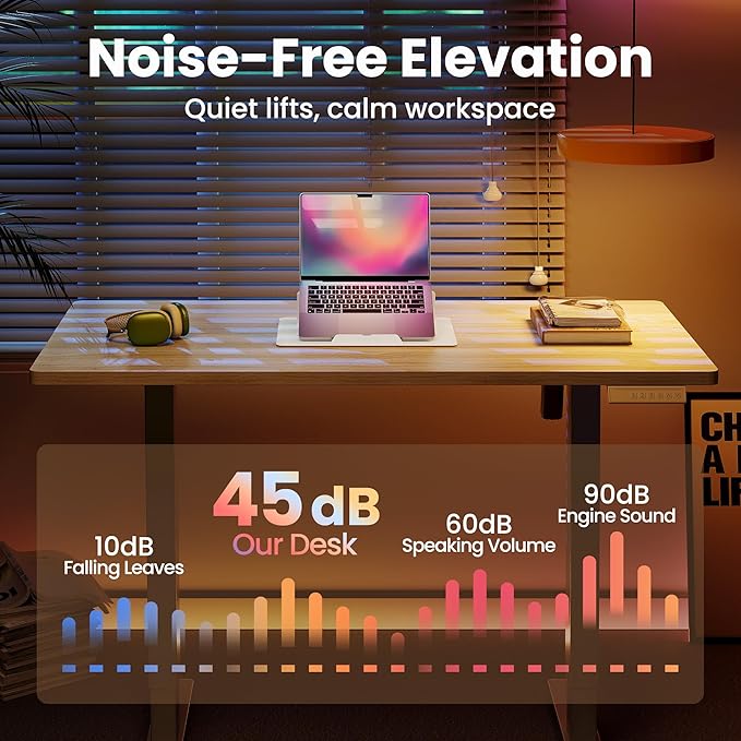 HUANUO Electric Standing Desk, 55 x 24 Inch Height Adjustable Computer Desk - Image 8