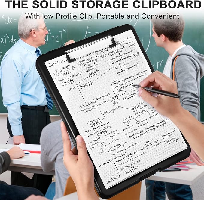 Geyee 24 Pcs Clipboard with Storage Plastic Foldable Nursing Clipboard Storage - Image 5