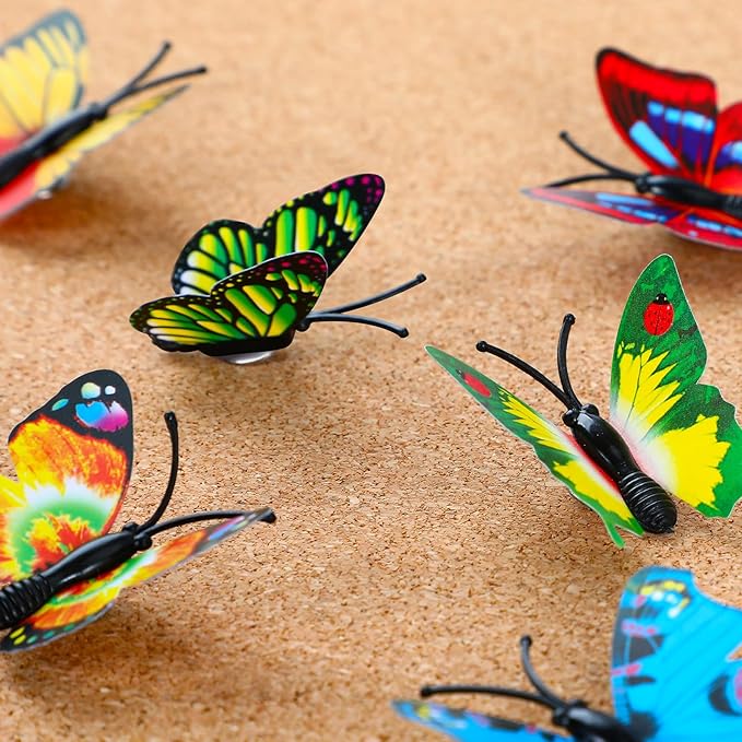 50Packs Butterfly Decorative Push Pins Blue Thumbtacks Cute Thumb Tacks Pushpins - Image 5
