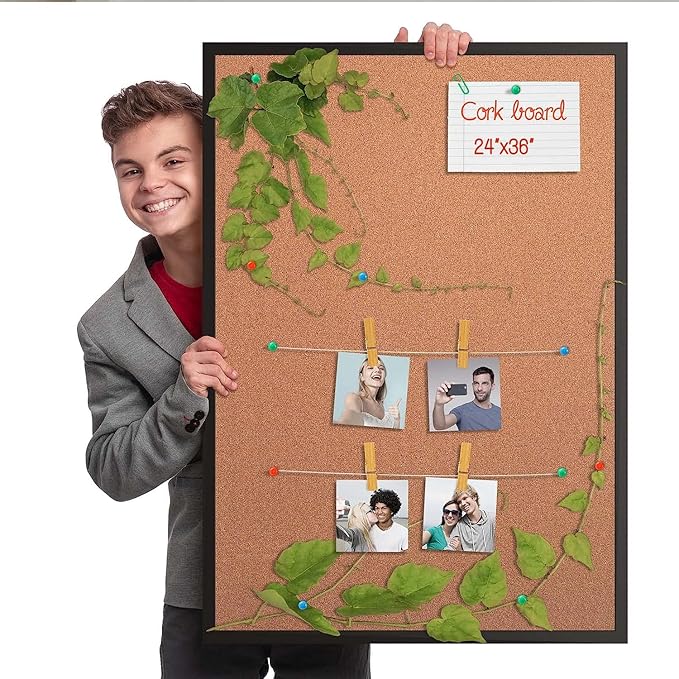 Board2by 2-Pack Cork Board Bulletin Board 24 x 36, Office Board - Image 3