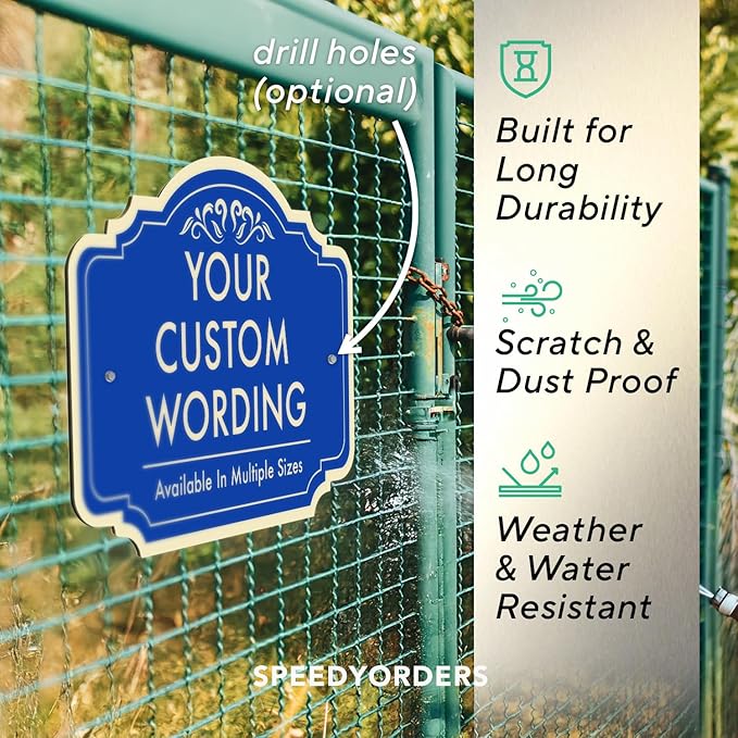 Custom Decorative Outdoor Metal Sign, Personalized Aluminum Driveway Sign - Image 6