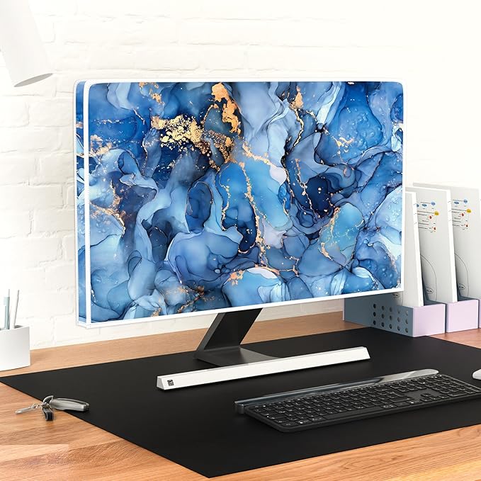 Baocicco Navy Blue Gold Marble Waterproof TV Dust Cover 50, 52 Inch Creative - Image 6