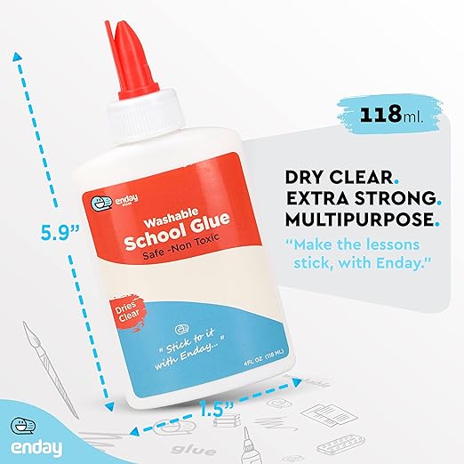 Liquid Glue - 4 oz Washable School Glue, Non-Toxic - Image 5