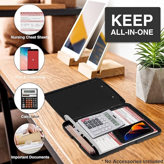 Sooez Clipboards with Storage, High Capacity Clip Boards 8.5x11 with Storage - Image 4