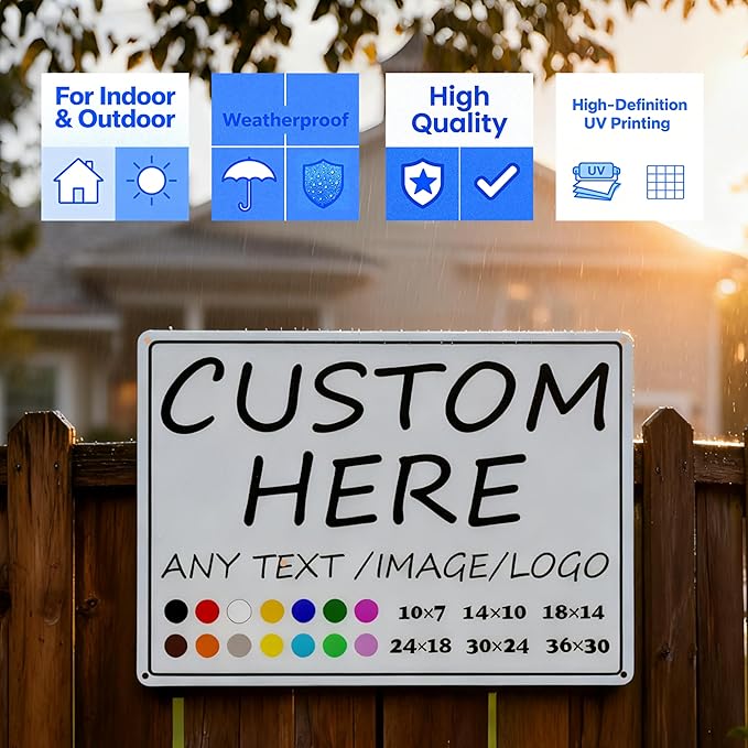 Custom Outdoor Decorative Signs-24×18inches-Personalized Aluminum Signs - Image 5