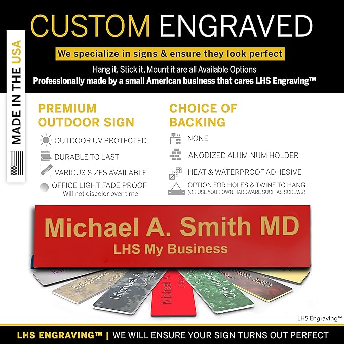 Personalized Name Plate with Choice of Mounting - Image 2