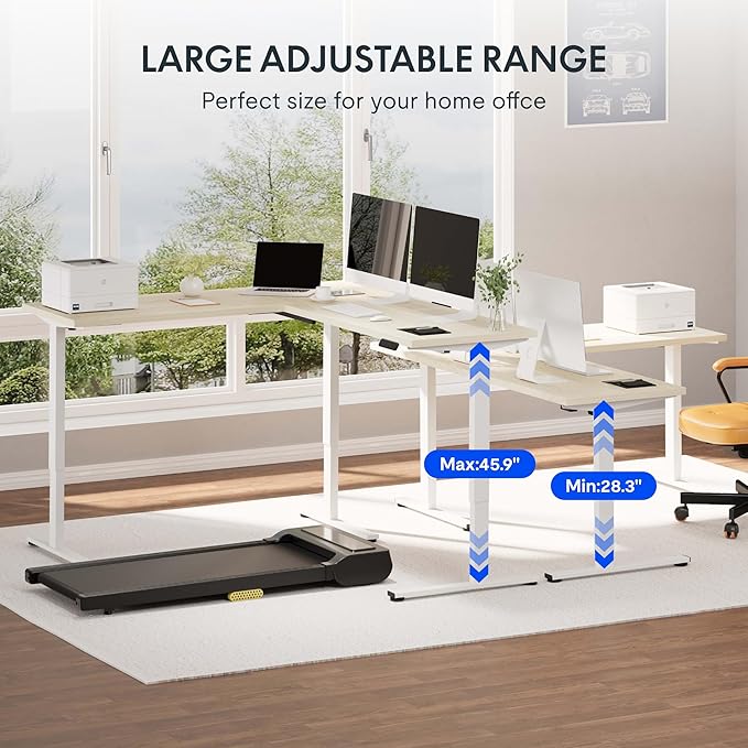 FLEXISPOT L Shaped Standing Desk, 63 x 47 Inch Electric Height Adjustable - Image 8