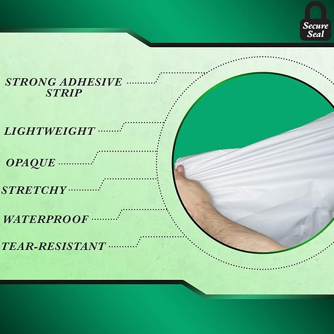 2000 Pack Secure Seal White Poly Mailers - Image 4