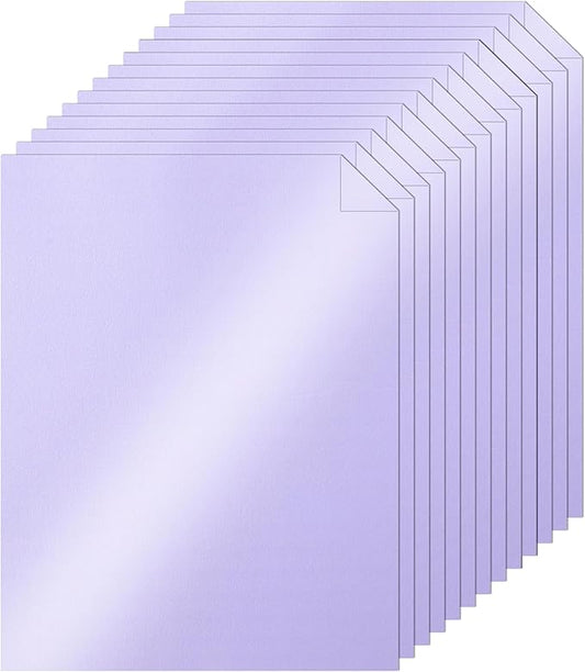 Silunkia 40 Sheets Purple Shimmer Cardstock 8.5 x 11 Crafts Paper, 75lb Premium by Silunkia