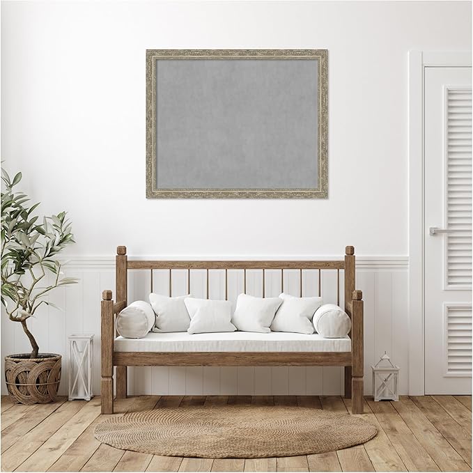 Amanti Art Silver Framed Magnetic Board 36x44 X-Large Vision Board - Image 5