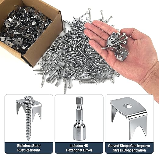 Sumloty 30-Pack 304 Stainless Steel Fence Staples, 1.6 Inch Reusable Fence - Image 3