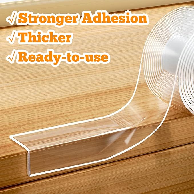 Clear Soft Corner Protectors for Furniture Strip, 0.8 in x 13.12 FT, Sharp Edge - Image 7