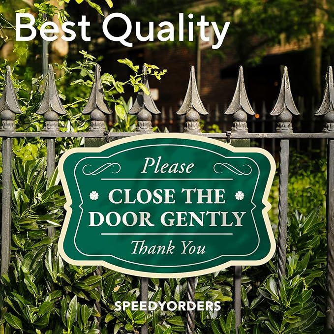 Personalized Aluminum Outdoor Metal Signs, Custom Green 14x10 Driveway Sign - Image 7