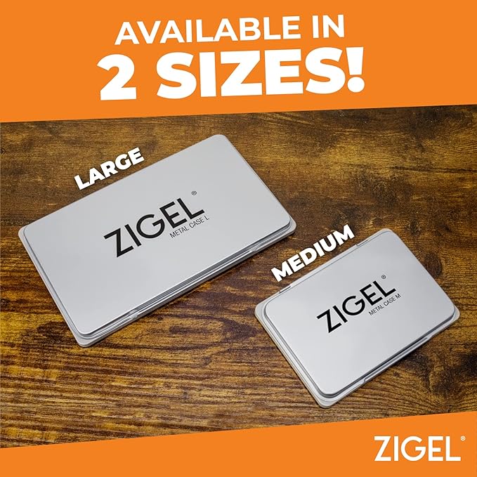 2 Pack Metal Case Stamp Pad Medium Size, Crimson Red Color - Image 4