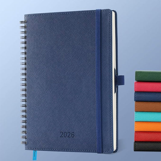 IN-LUXPRO Planner 2026 Daily Weekly and Monthly, 12 Months Spiral Bound by IN-LUXPRO
