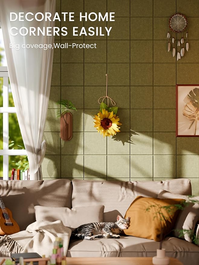 Bumusty Large Felt Bulletin Board 48" x 36" Cork Board Alternative-12 Pack - Image 4