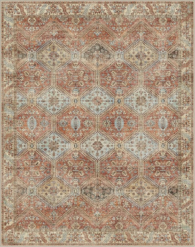 GENIMO 9x12 Area Rugs for Living Room, Machine Washable Non Slip Rugs, Low Pile - Image 4