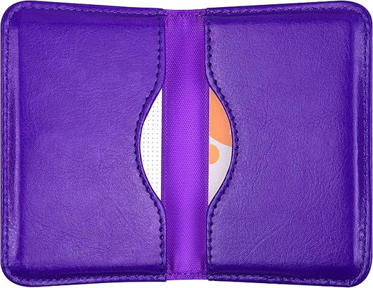 Wisdompro Business Card Holder, 2-Sided PU Leather Folio Name Card Holder by Wisdompro