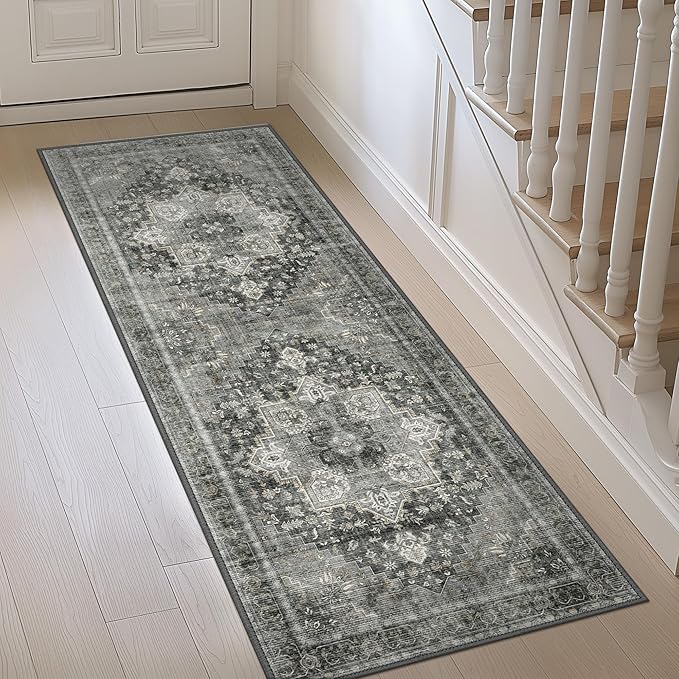 GENIMO 2x4 Runner Rugs for Hallway, Machine Washable Non Slip Vintage Rugs - Image 3