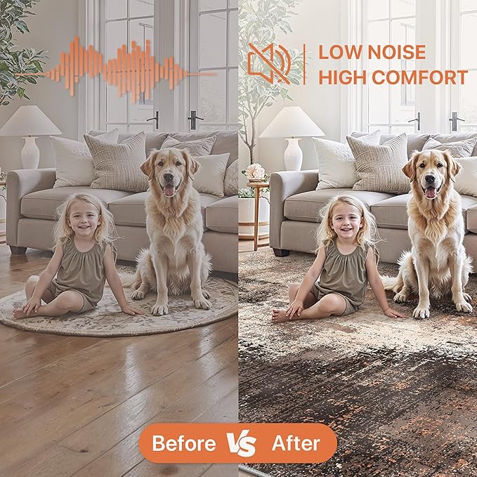 GENIMO Washable Area Rugs for Living Room, 6x9 Vintage Non Slip Rugs, Low Pile - Image 7